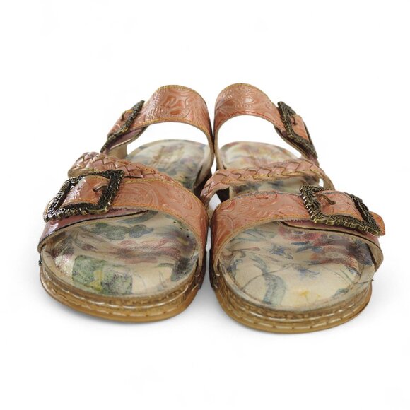 L'ARTISTE by Spring Step Astra Slide Sandals Women's 9.5-10/41 Pink Leather - Picture 3 of 11